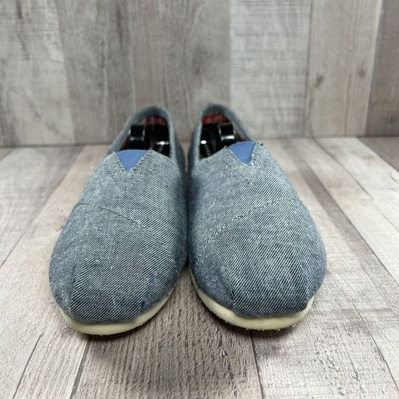 Toms Women's Alpargata Slip On Flats Casual Shoes Chambray Blue Size 7.5 - Picture 4 of 13